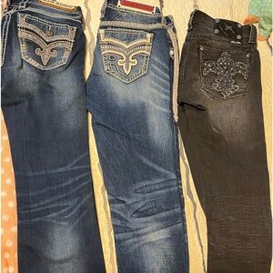 3 pair of Rock Revival jeans … size 27 excellent condition